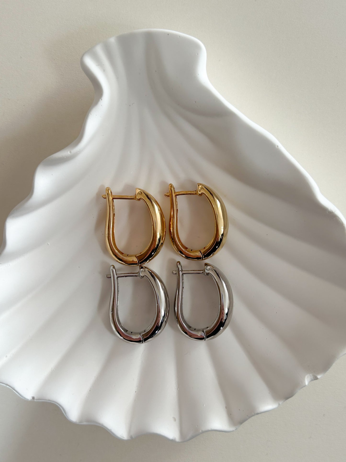 Chunky Teardrop Earrings – Sterling Silver