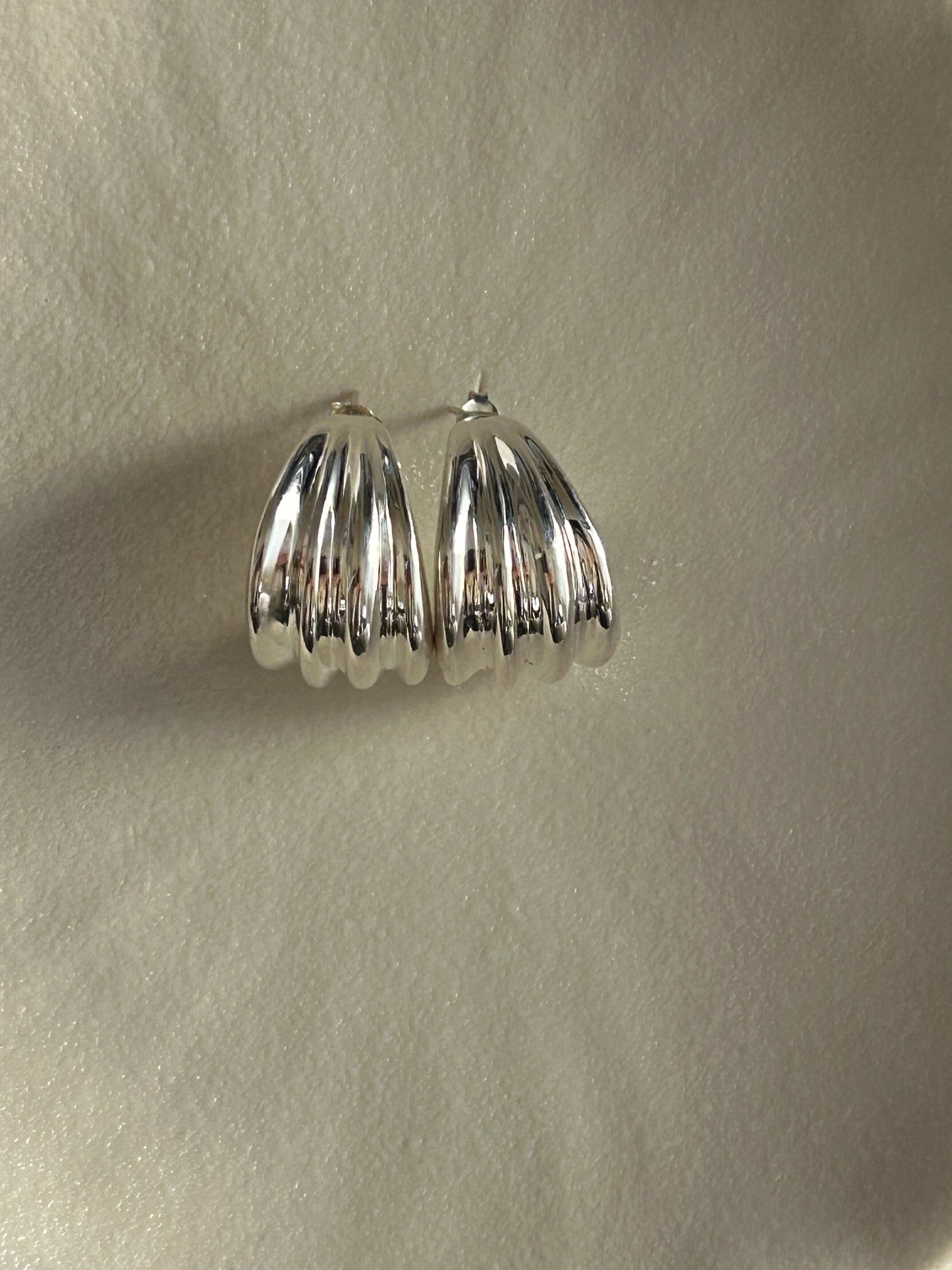 Chunky Silver Earrings – Sterling Silver