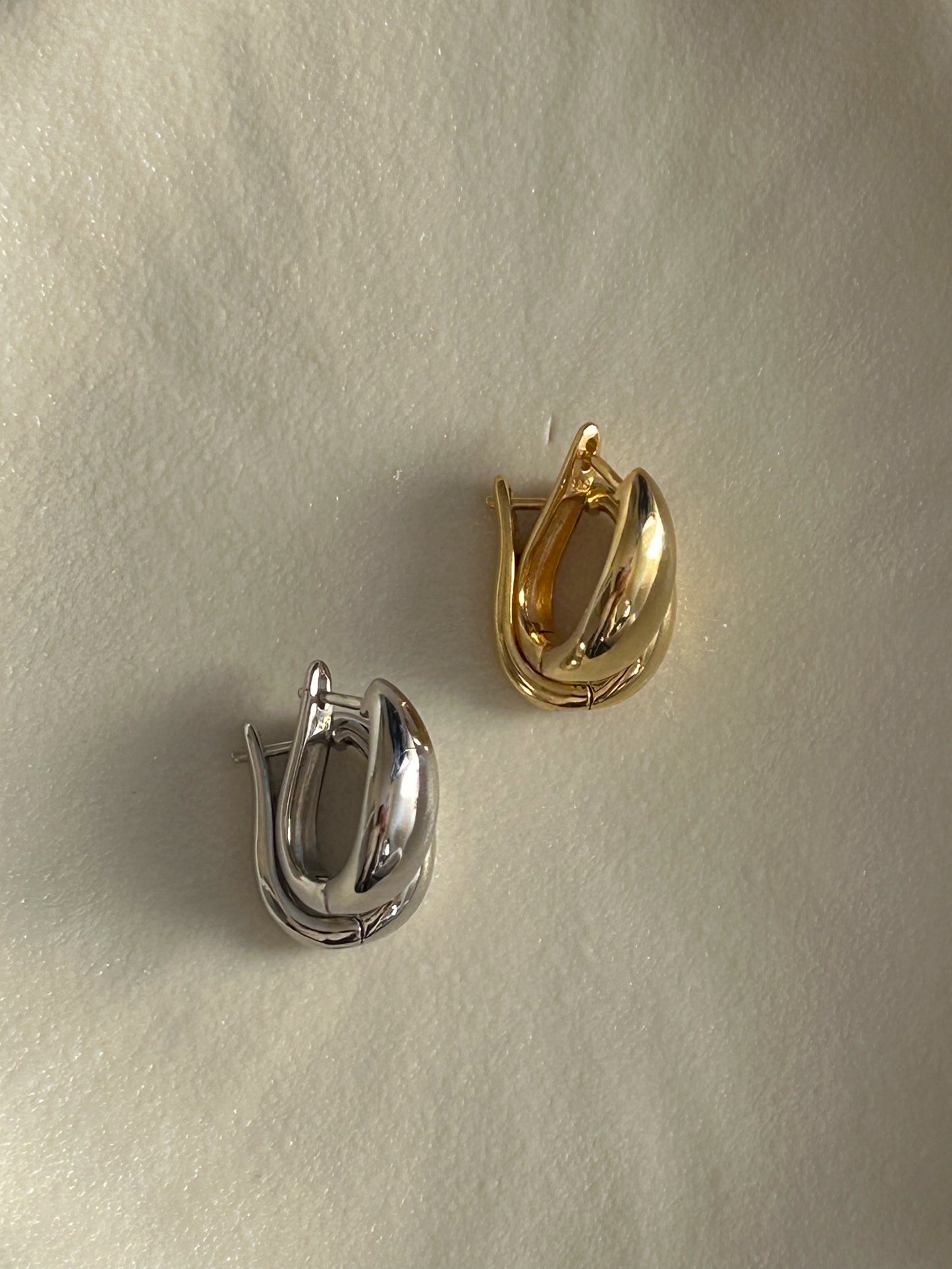 Chunky Teardrop Earrings – Sterling Silver