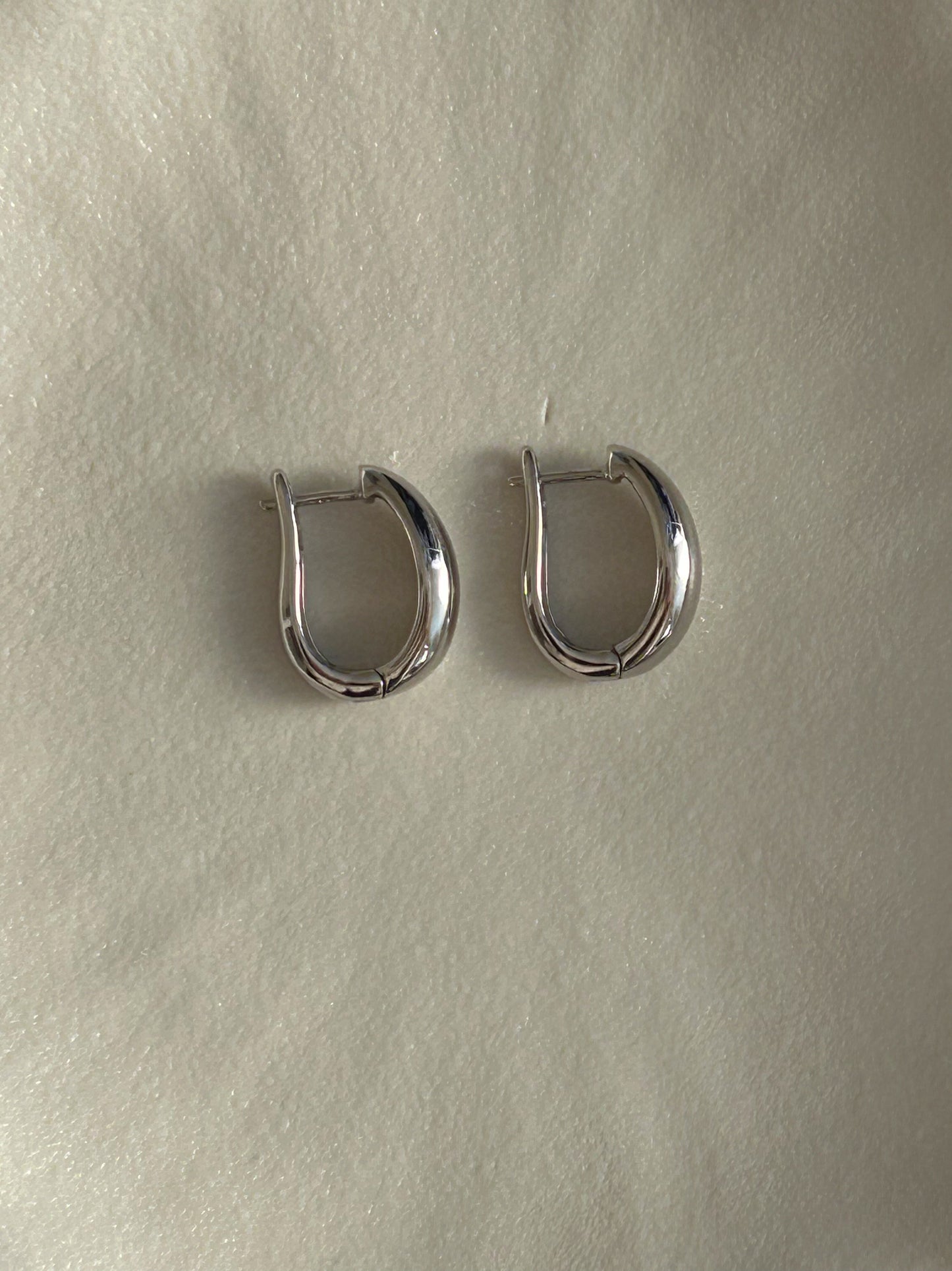Chunky Teardrop Earrings – Sterling Silver