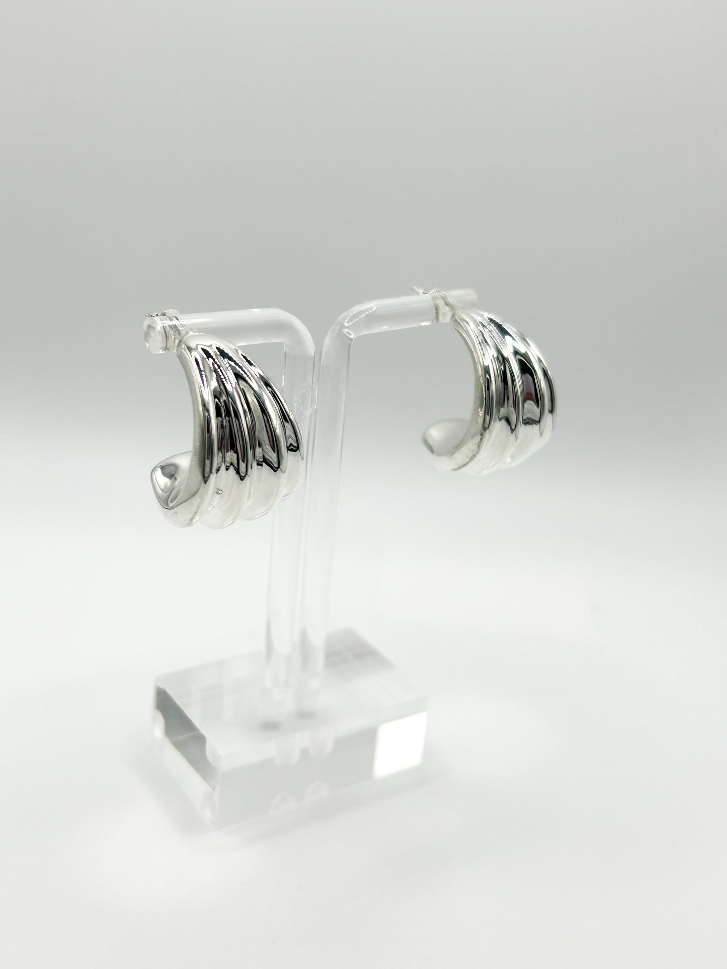 Chunky Silver Earrings – Sterling Silver