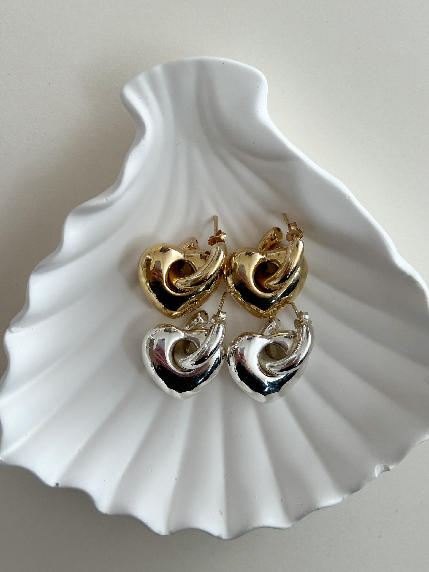 Heart Hoop Earrings – Sterling Silver - to do