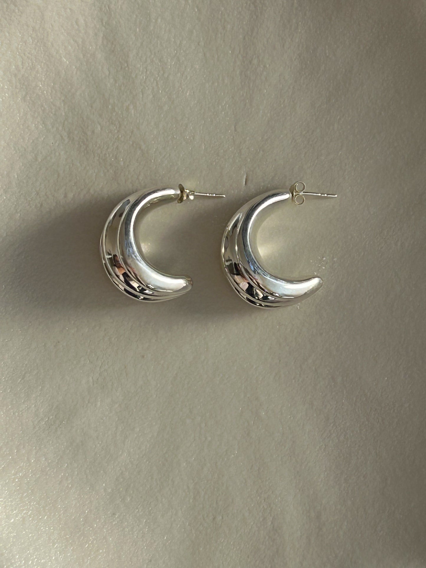 Chunky Silver Earrings – Sterling Silver