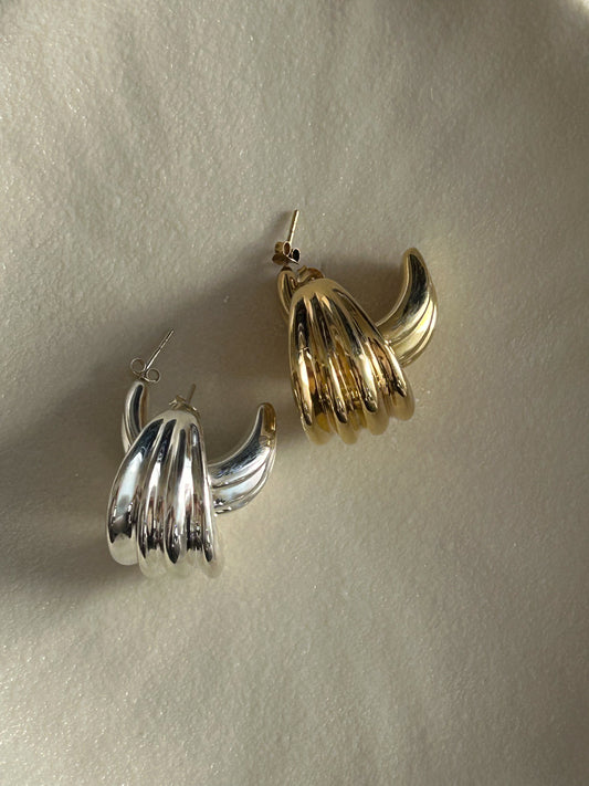 Chunky Silver Earrings – Sterling Silver