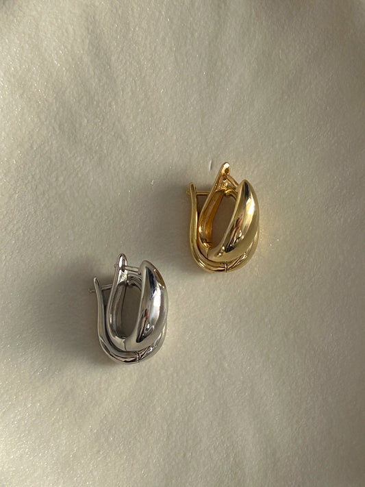 Chunky Teardrop Earrings – Sterling Silver